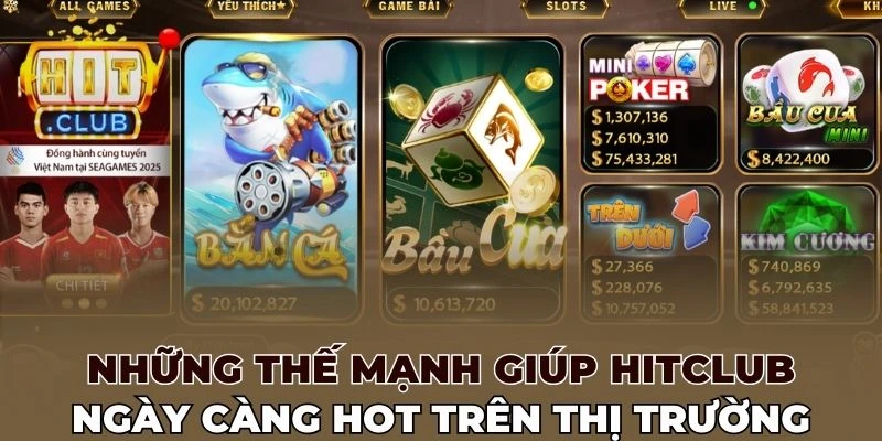 Những thế mạnh giúp Hitclub ngày càng hot trên thị trường