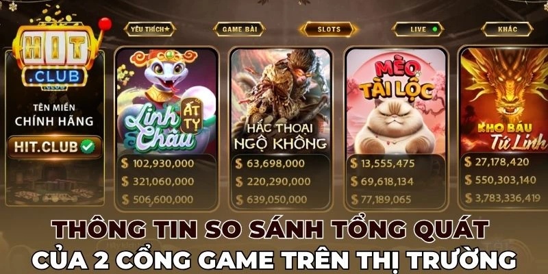Thông tin so sánh tổng quát của 2 cổng game trên thị trường